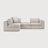 Mellow footstool - Ivory fabric - removable cover White Cliff Studio Ottoman