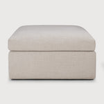 Mellow footstool - Ivory fabric - removable cover White Cliff Studio Ottoman