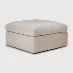 Mellow footstool - Ivory fabric - removable cover White Cliff Studio Ottoman