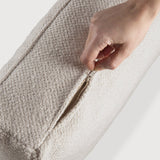 Mellow footstool - Ivory fabric - removable cover White Cliff Studio Ottoman