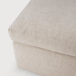 Mellow footstool - Ivory fabric - removable cover White Cliff Studio Ottoman