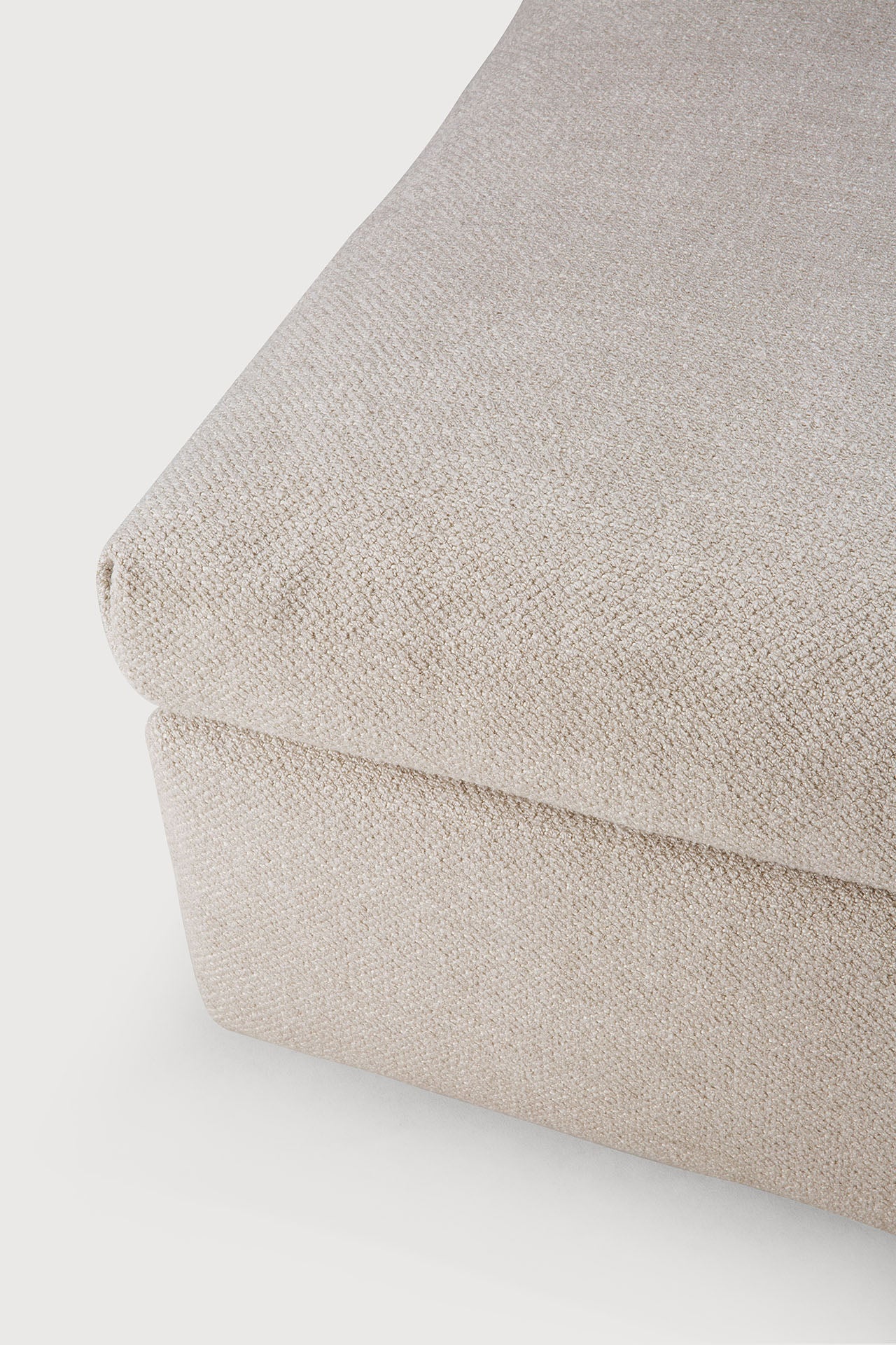 Mellow footstool - Ivory fabric - removable cover White Cliff Studio Ottoman