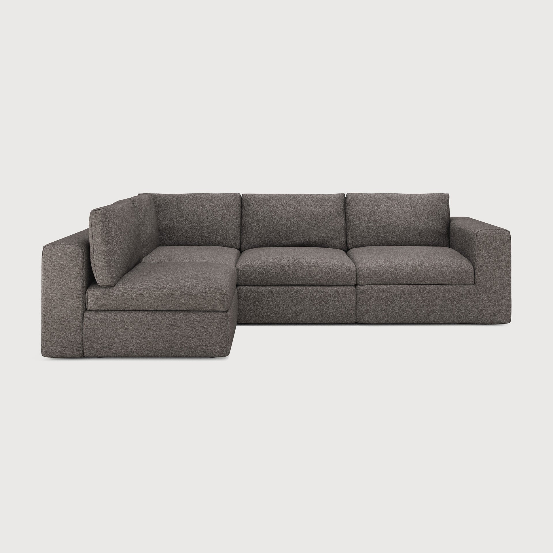 Mellow modular sofa - Granite Eco fabric - 1 seater White Cliff Studio Sofa