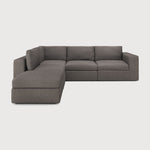 Mellow modular sofa - Granite Eco fabric - 1 seater White Cliff Studio Sofa