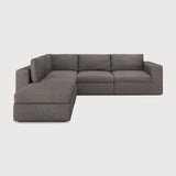 Mellow modular sofa - Granite Eco fabric - 1 seater White Cliff Studio Sofa