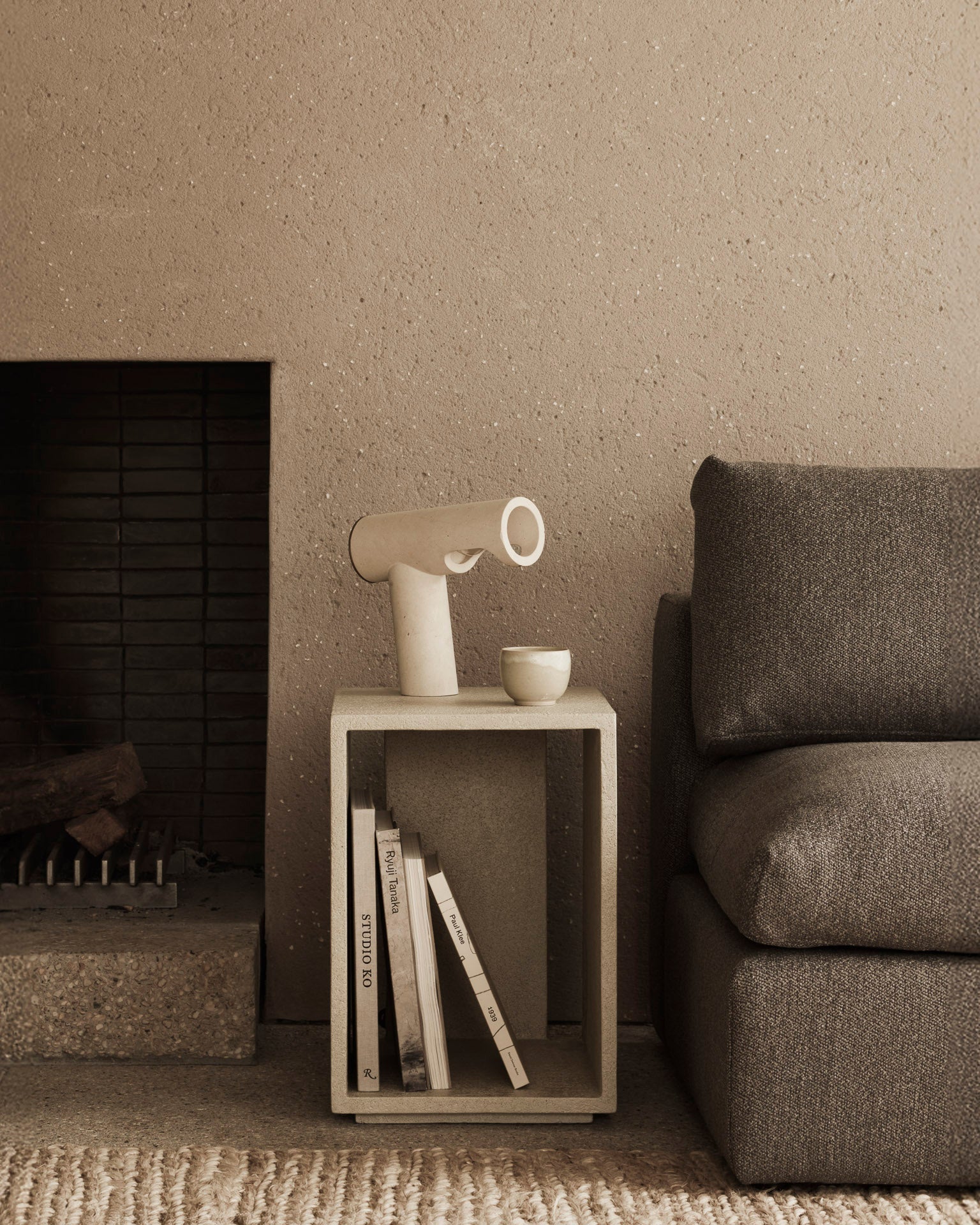 Mellow modular sofa - Granite Eco fabric - 1 seater White Cliff Studio Sofa