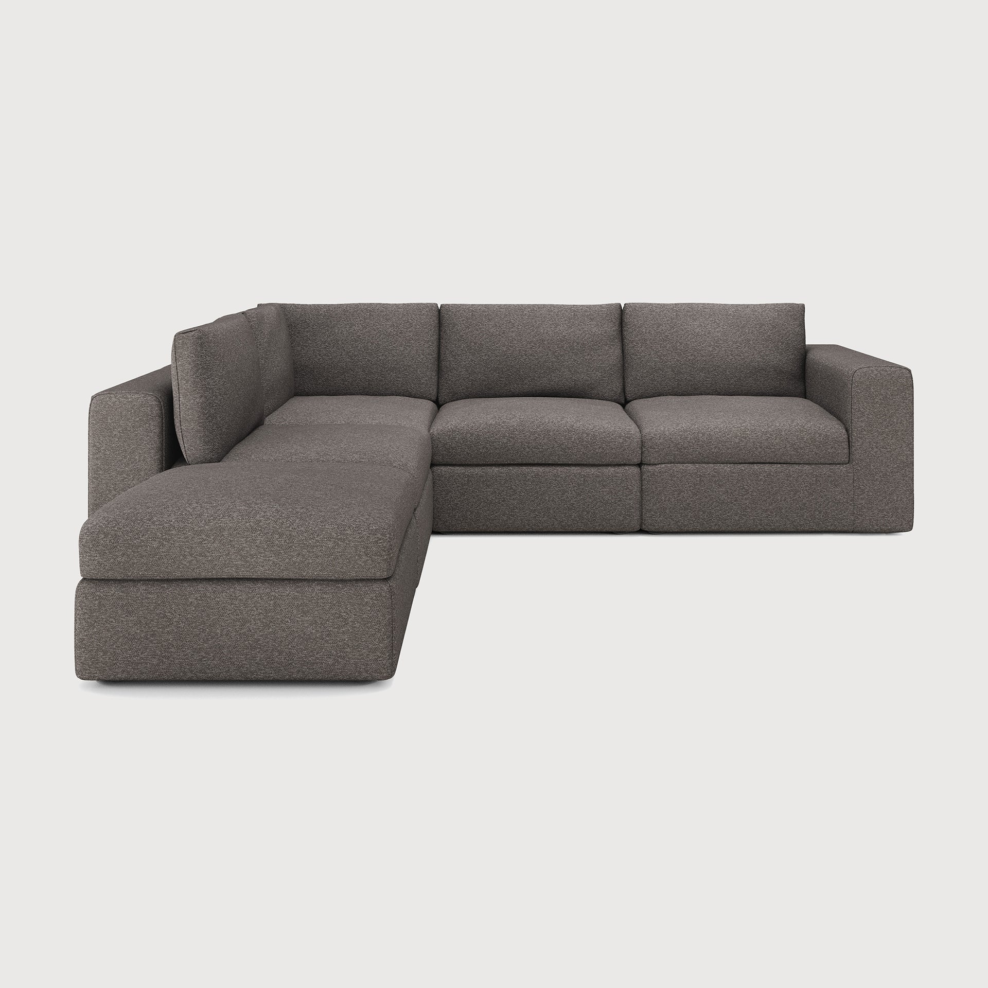 Mellow modular sofa - Granite Eco fabric - 90° square corner White Cliff Studio Sofa