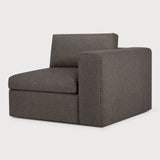 Mellow modular sofa - Granite Eco fabric - end seater with L arm White Cliff Studio Sofa