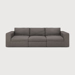 Mellow modular sofa - Granite Eco fabric - end seater with L arm White Cliff Studio Sofa