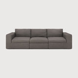 Mellow modular sofa - Granite Eco fabric - end seater with L arm White Cliff Studio Sofa