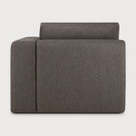 Mellow modular sofa - Granite Eco fabric - end seater with L arm White Cliff Studio Sofa