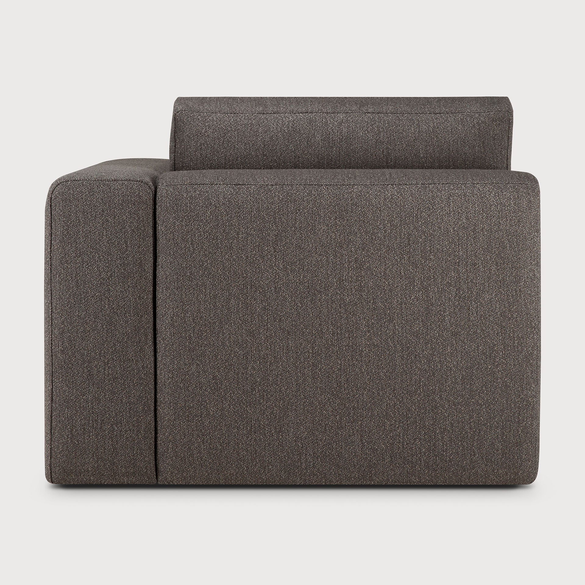 Mellow modular sofa - Granite Eco fabric - end seater with L arm White Cliff Studio Sofa