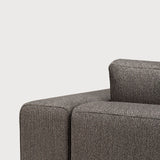 Mellow modular sofa - Granite Eco fabric - end seater with L arm White Cliff Studio Sofa