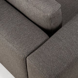 Mellow modular sofa - Granite Eco fabric - end seater with R arm White Cliff Studio Sofa