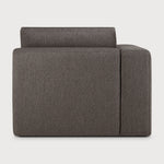 Mellow modular sofa - Granite Eco fabric - end seater with R arm White Cliff Studio Sofa