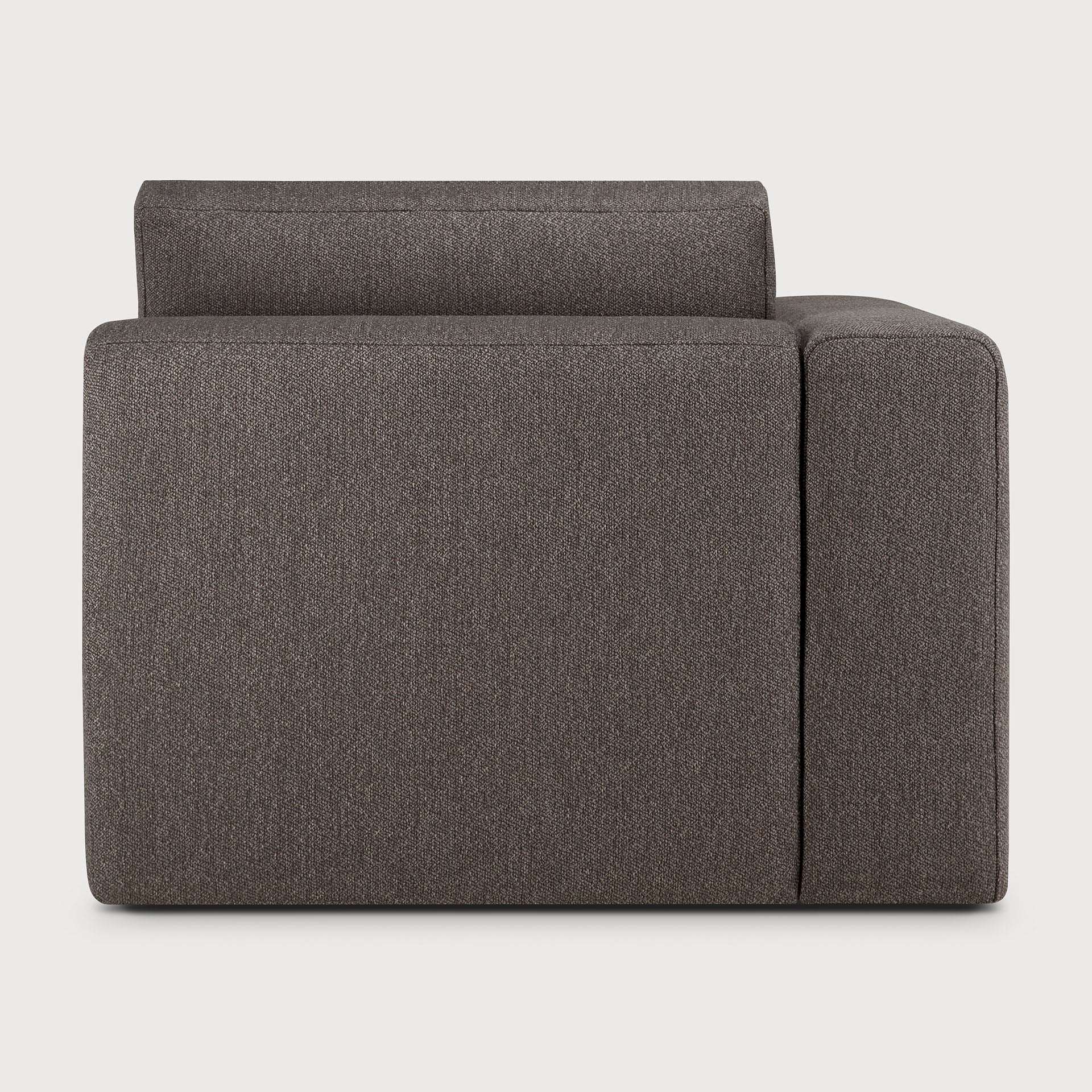 Mellow modular sofa - Granite Eco fabric - end seater with R arm White Cliff Studio Sofa