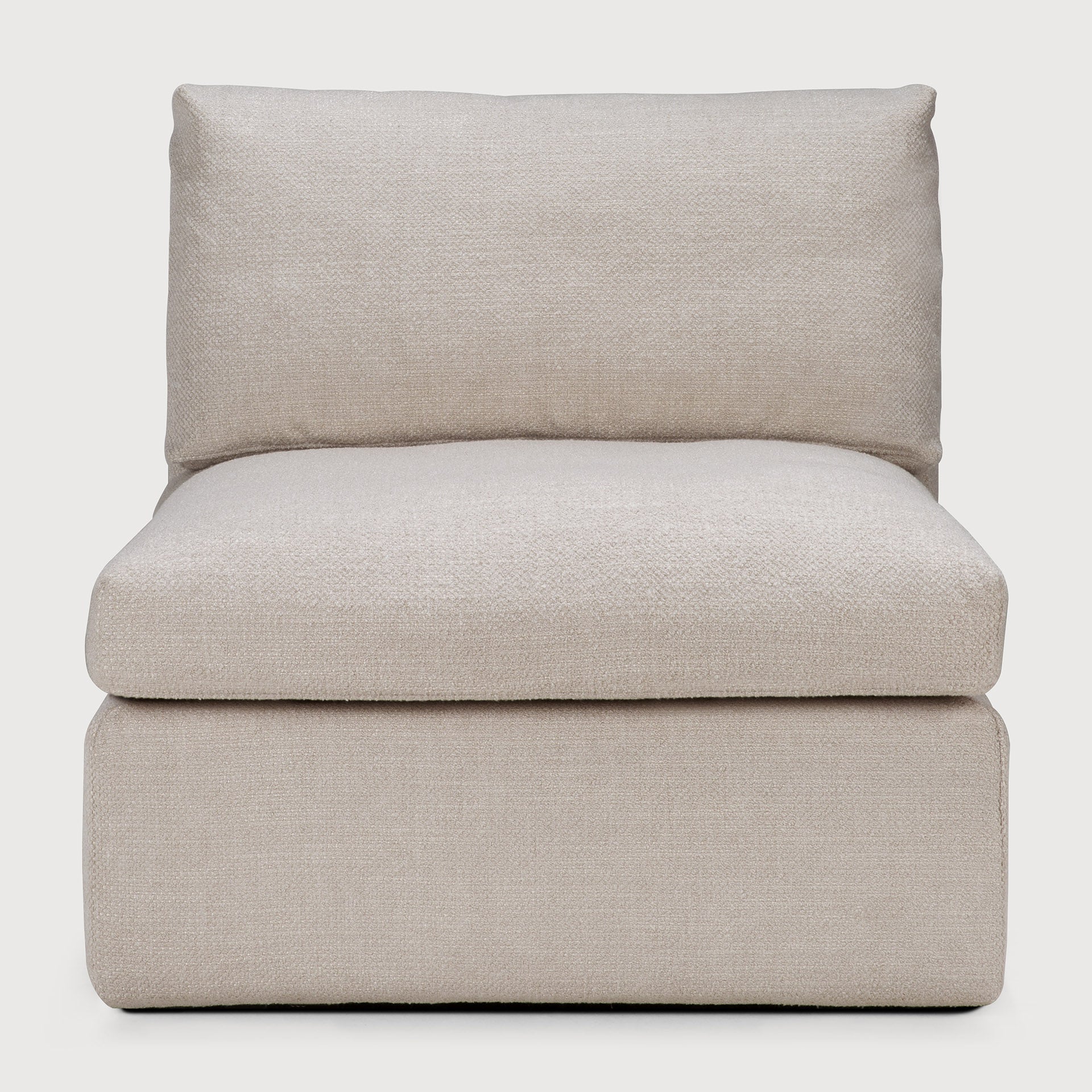 Mellow modular sofa - Ivory fabric - 1 seater - removable frame covers White Cliff Studio Sofa