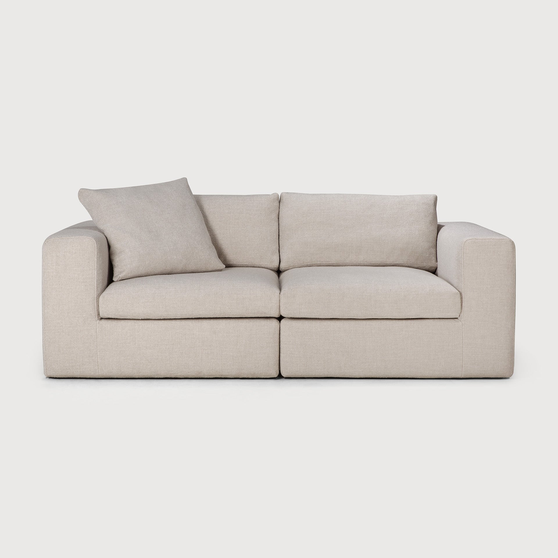 Mellow modular sofa - Ivory fabric - end seater left and right - removable frame covers White Cliff Studio Sofa