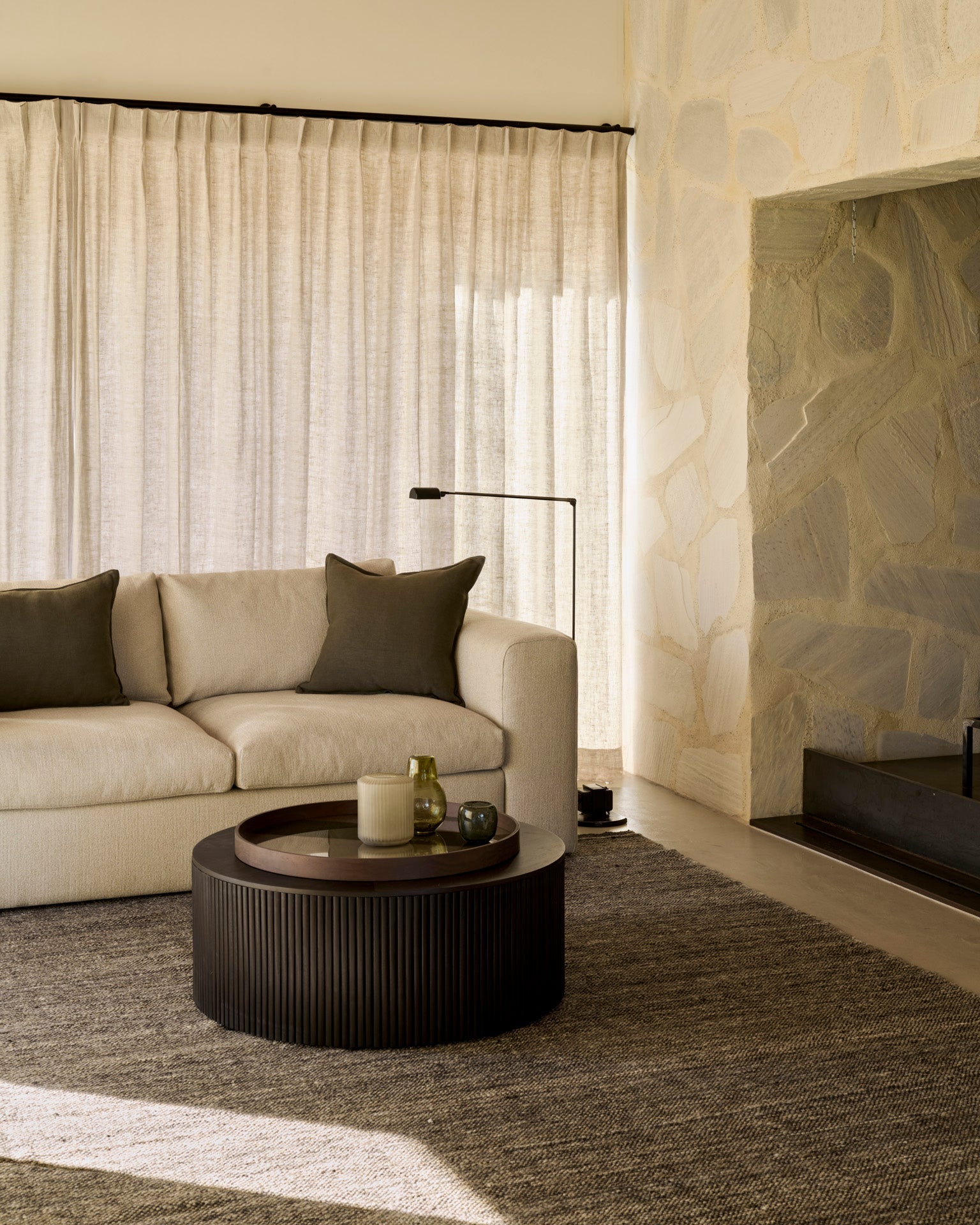 Mellow sofa - Off White Eco fabric - 2.5 seater White Cliff Studio Sofa