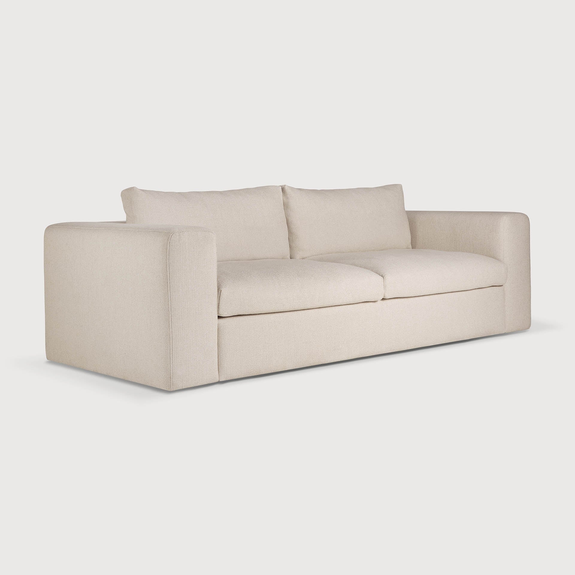 Mellow sofa - Off White Eco fabric - 3 seater White Cliff Studio Sofa
