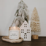 Merry and Bright Soy Candle - Clear Jar - 9 oz White Cliff Studio Candles and Candle Accessories