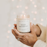 Merry and Bright Soy Candle - Clear Jar - 9 oz White Cliff Studio Candles and Candle Accessories