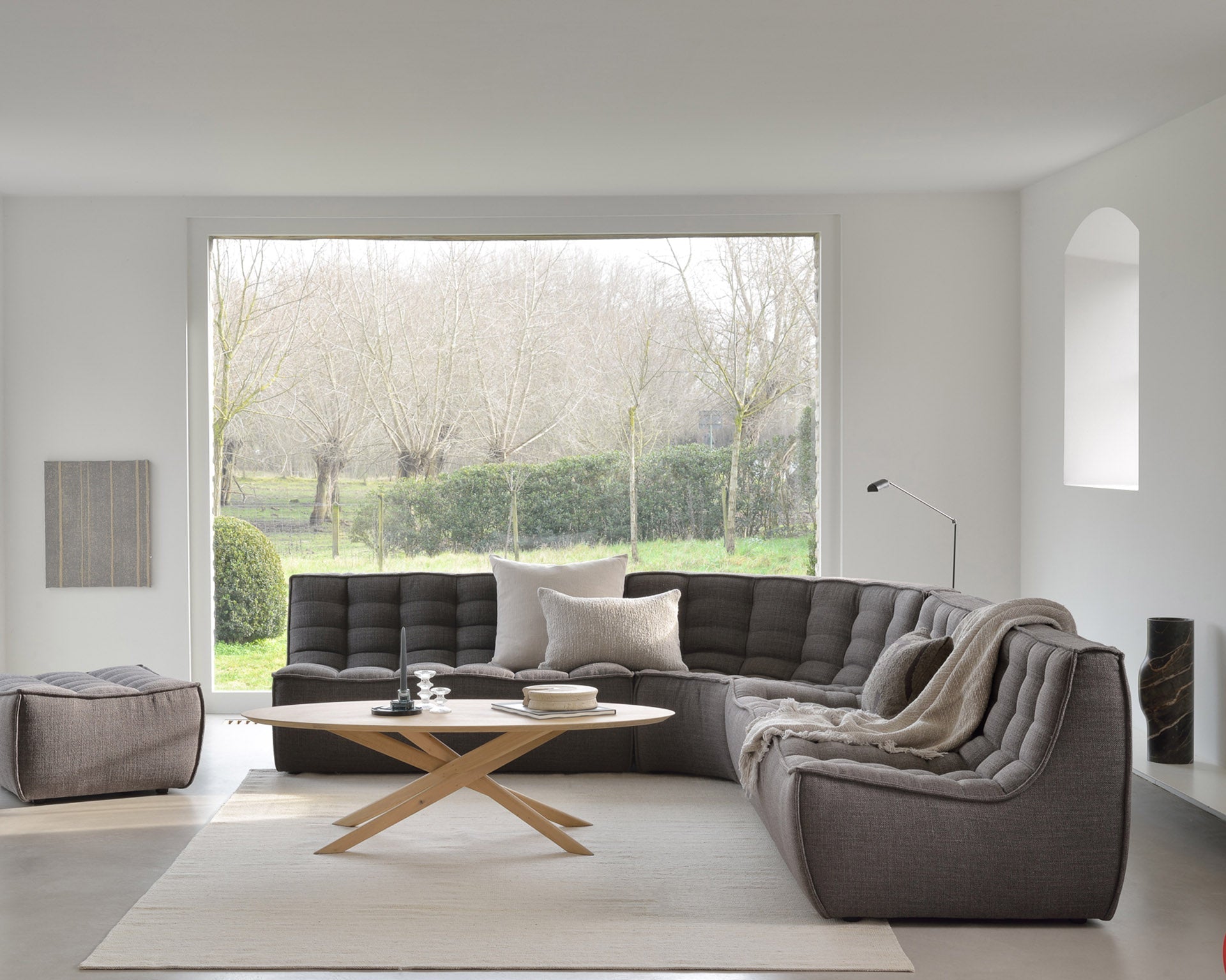 Mikado coffee table - oak - oval White Cliff Studio COFFEE TABLE