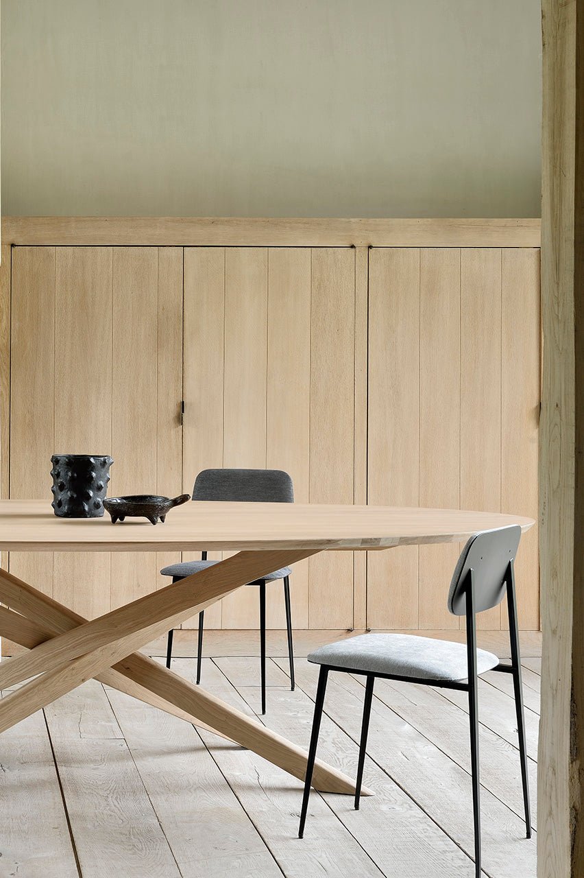 Mikado dining table - oak - oval White Cliff Studio Dining Table