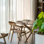 Mikado dining table - oak - round White Cliff Studio Dining Table