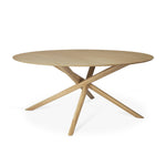 Mikado dining table - oak - round White Cliff Studio Dining Table