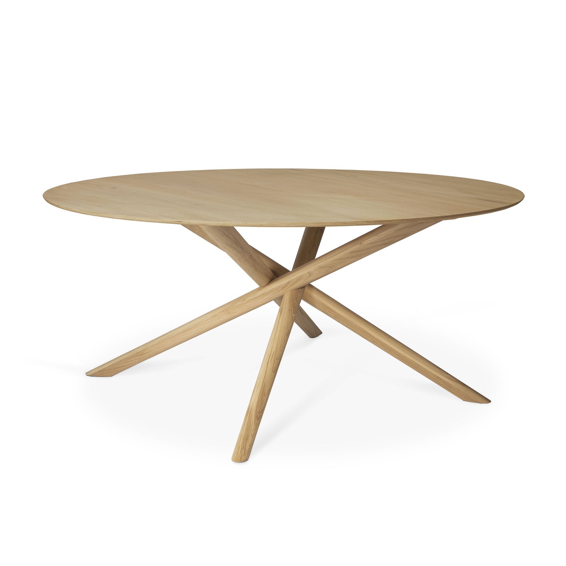 Mikado dining table - oak - round White Cliff Studio Dining Table