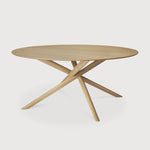 Mikado dining table - oak - round White Cliff Studio Dining Table