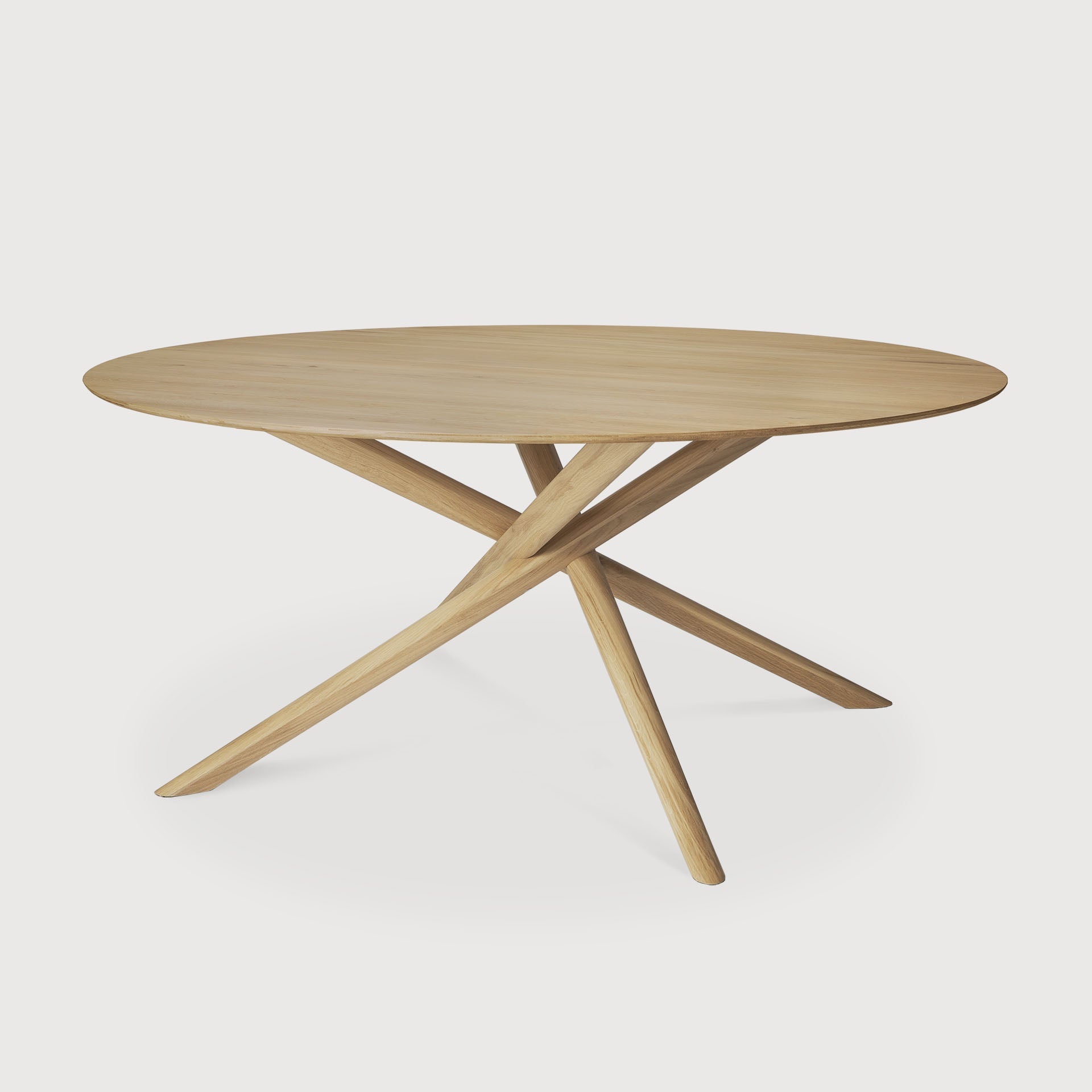 Mikado dining table - oak - round White Cliff Studio Dining Table