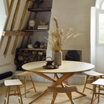Mikado dining table - oak - round White Cliff Studio Dining Table