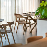 Mikado dining table - oak - round White Cliff Studio Dining Table