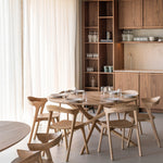 Mikado dining table - oak - round White Cliff Studio Dining Table