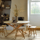 Mikado dining table - oak - round White Cliff Studio Dining Table