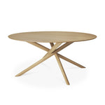 Mikado dining table - oak - round White Cliff Studio Dining Table
