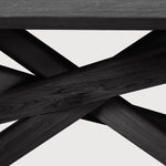 Mikado dining table - varnished oak - black - oval White Cliff Studio Dining Table