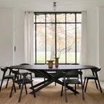 Mikado dining table - varnished oak - black - oval White Cliff Studio Dining Table