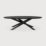 Mikado dining table - varnished oak - black - oval White Cliff Studio Dining Table