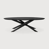 Mikado dining table - varnished oak - black - oval White Cliff Studio Dining Table