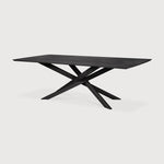 Mikado dining table - varnished oak - black - rectangular White Cliff Studio Dining Table