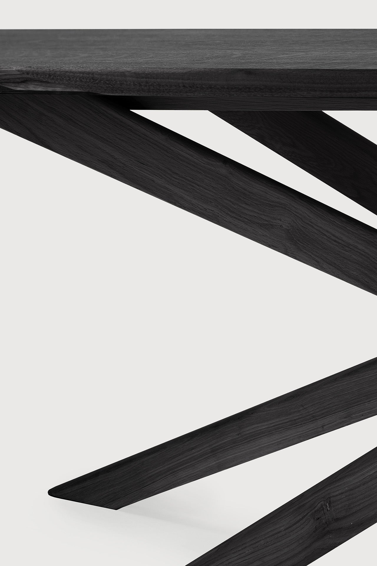 Mikado dining table - varnished oak - black - rectangular White Cliff Studio Dining Table