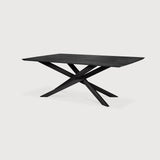 Mikado dining table - varnished oak - black - rectangular White Cliff Studio Dining Table