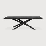 Mikado dining table - varnished oak - black - rectangular White Cliff Studio Dining Table