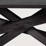 Mikado dining table - varnished oak - black - rectangular White Cliff Studio Dining Table