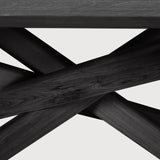 Mikado dining table - varnished oak - black - rectangular White Cliff Studio Dining Table