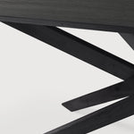 Mikado dining table - varnished oak - black - rectangular White Cliff Studio Dining Table