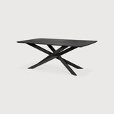 Mikado dining table - varnished oak - black - rectangular White Cliff Studio Dining Table